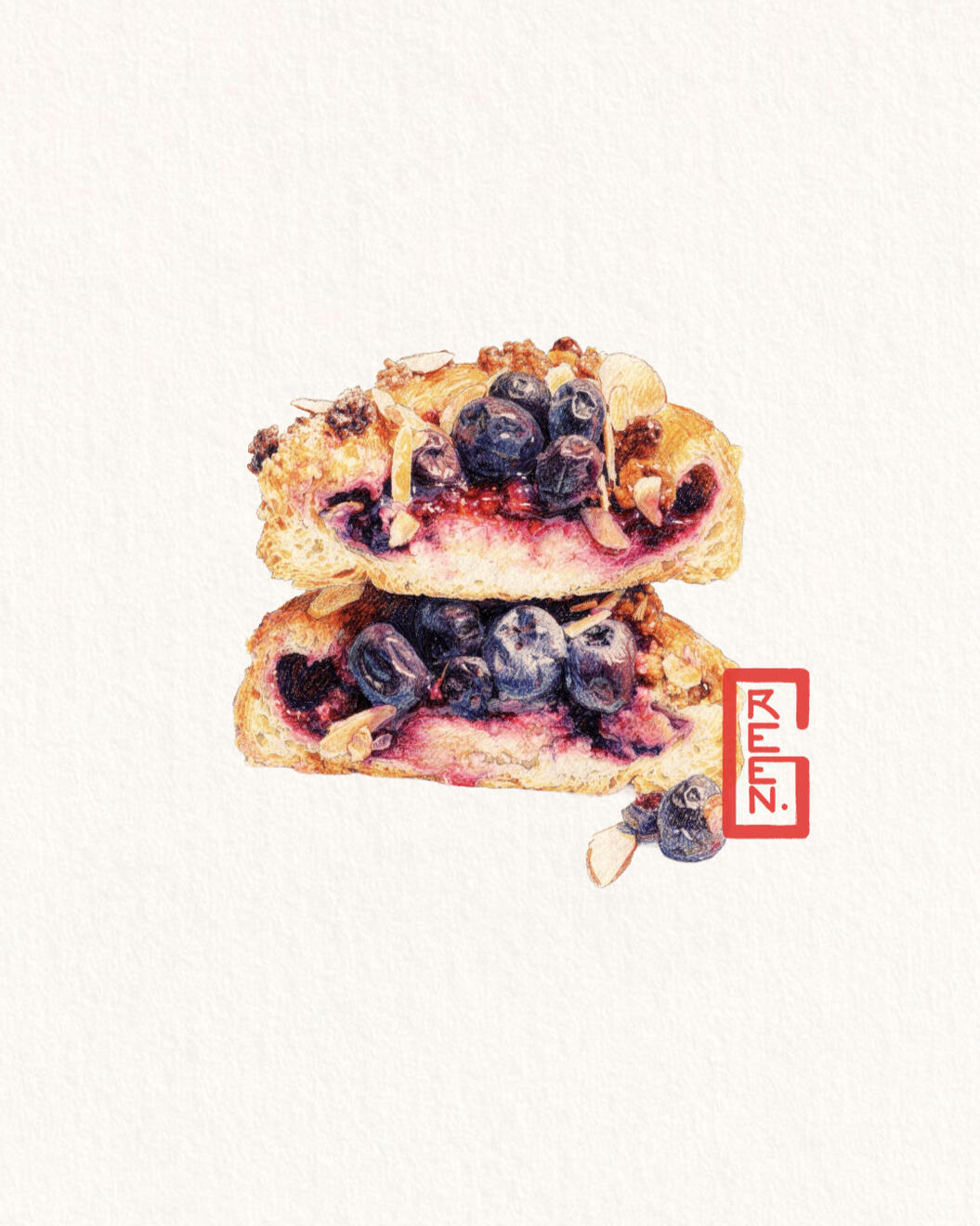 Bramble crumble danish